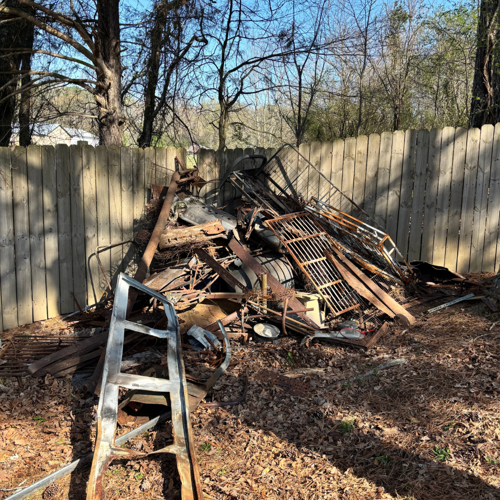 messy property before cleanup and junk removal service in Arab AL